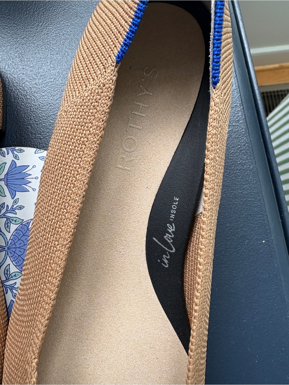 Rothy's Two-Tone Beige and Black  Knit Shoe - Picture 4 of 4